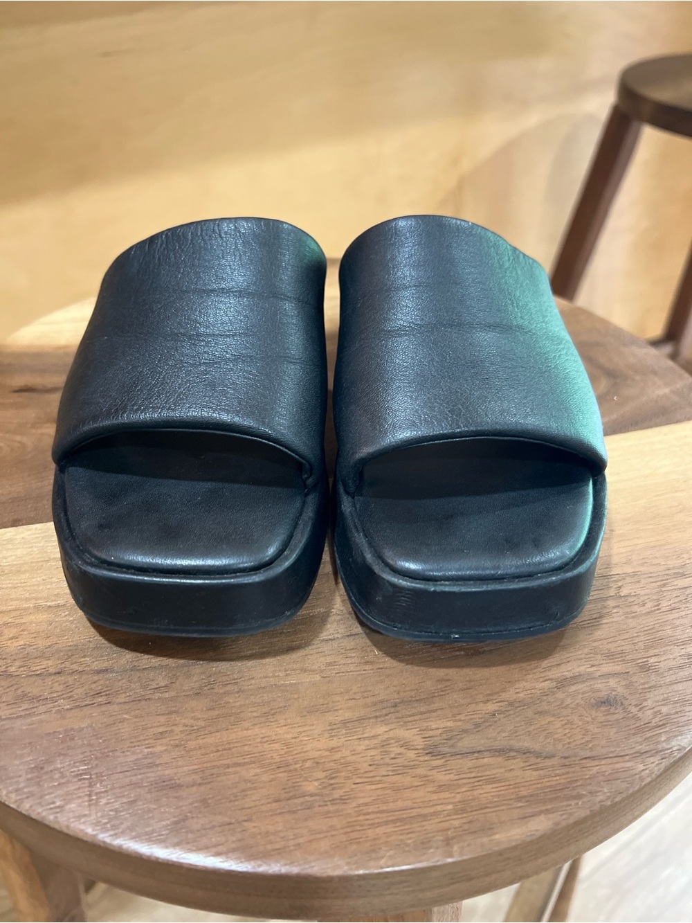 & Other Stories Black Slide Platform Sandals -Size EU37 - Picture 2 of 6